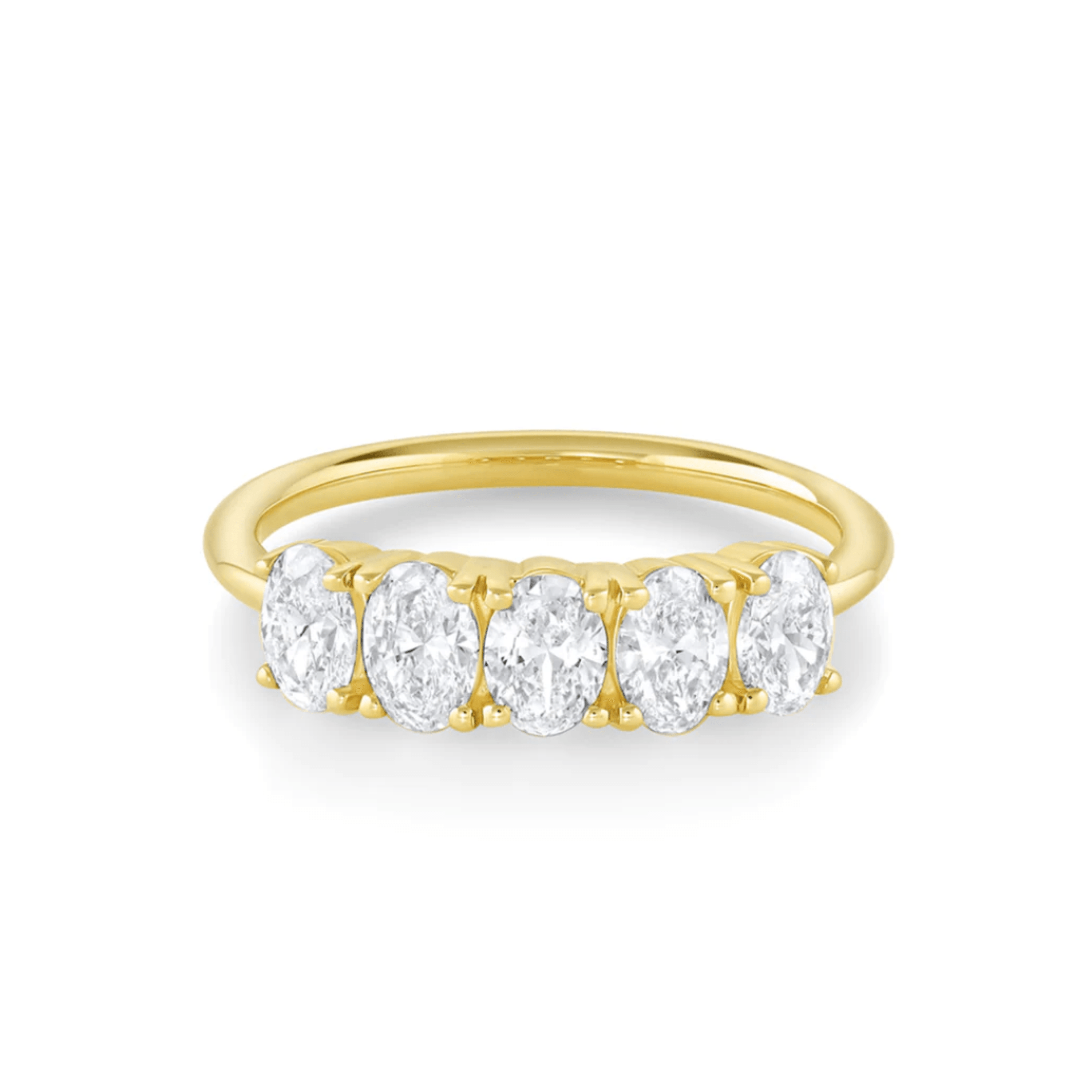 White Diamond Olivia Oval Stacking Band – Marrow Fine