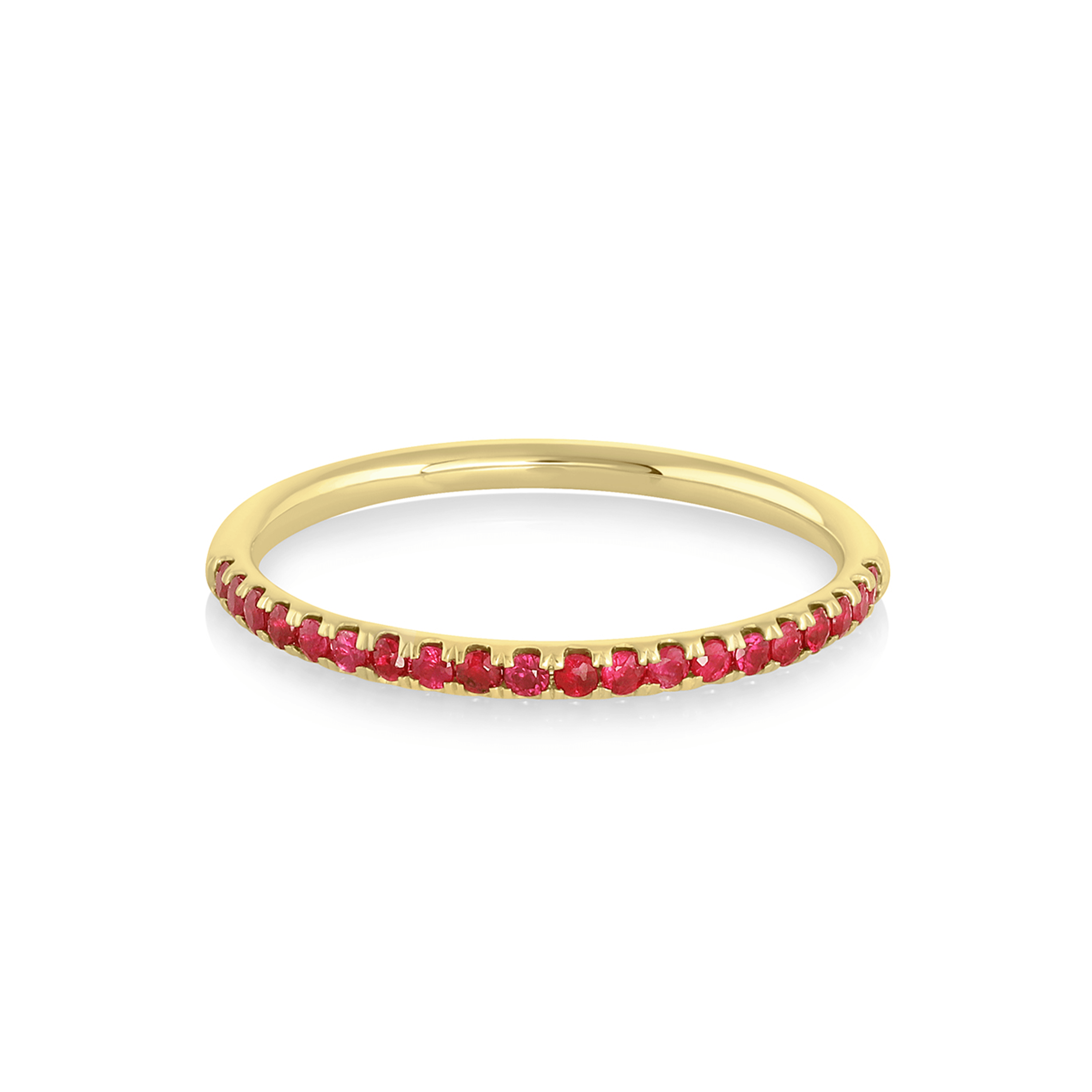 Ruby Whisper Half Eternity Band – Marrow Fine