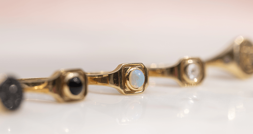 line of Marrow Fine signet rings