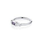 0.32ct Spinel Baguette and Opal Linear Band - Marrow Fine