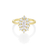 0.42ct Diamond Moval Petals Ring [yellow gold]