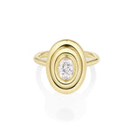 0.49ct In Orbit Oval Diamond Ring