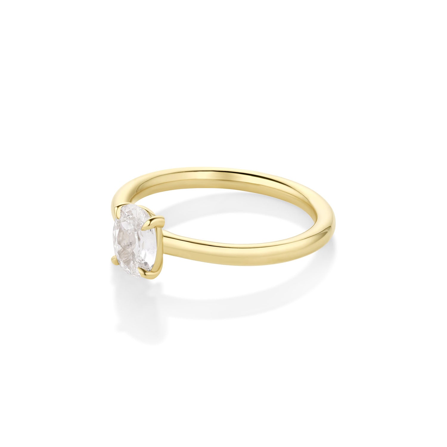 0.65ct Oval Diamond Francesca Ring Side View