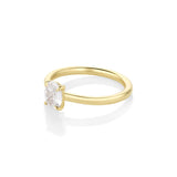 0.65ct Oval Diamond Francesca Ring Side View