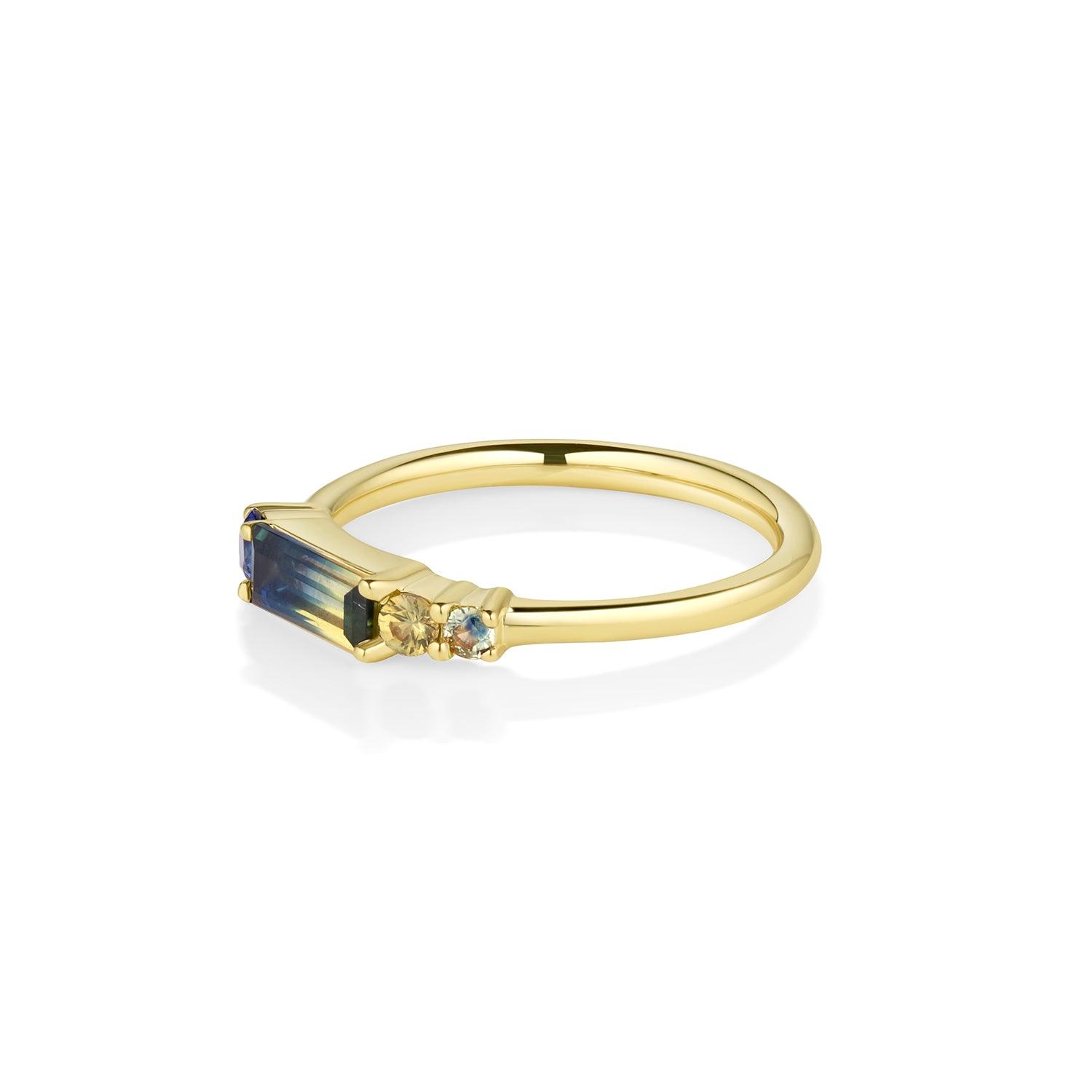 0.76ct Sapphire Baguette Linear Band - Marrow Fine