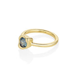 0.76ct Sapphire Abstract Bezel Ring Side View