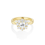 0.81ct Old European Petals Ring