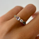 0.87tcw Sapphire and 0.18ct Diamond Linear Band [on hand]