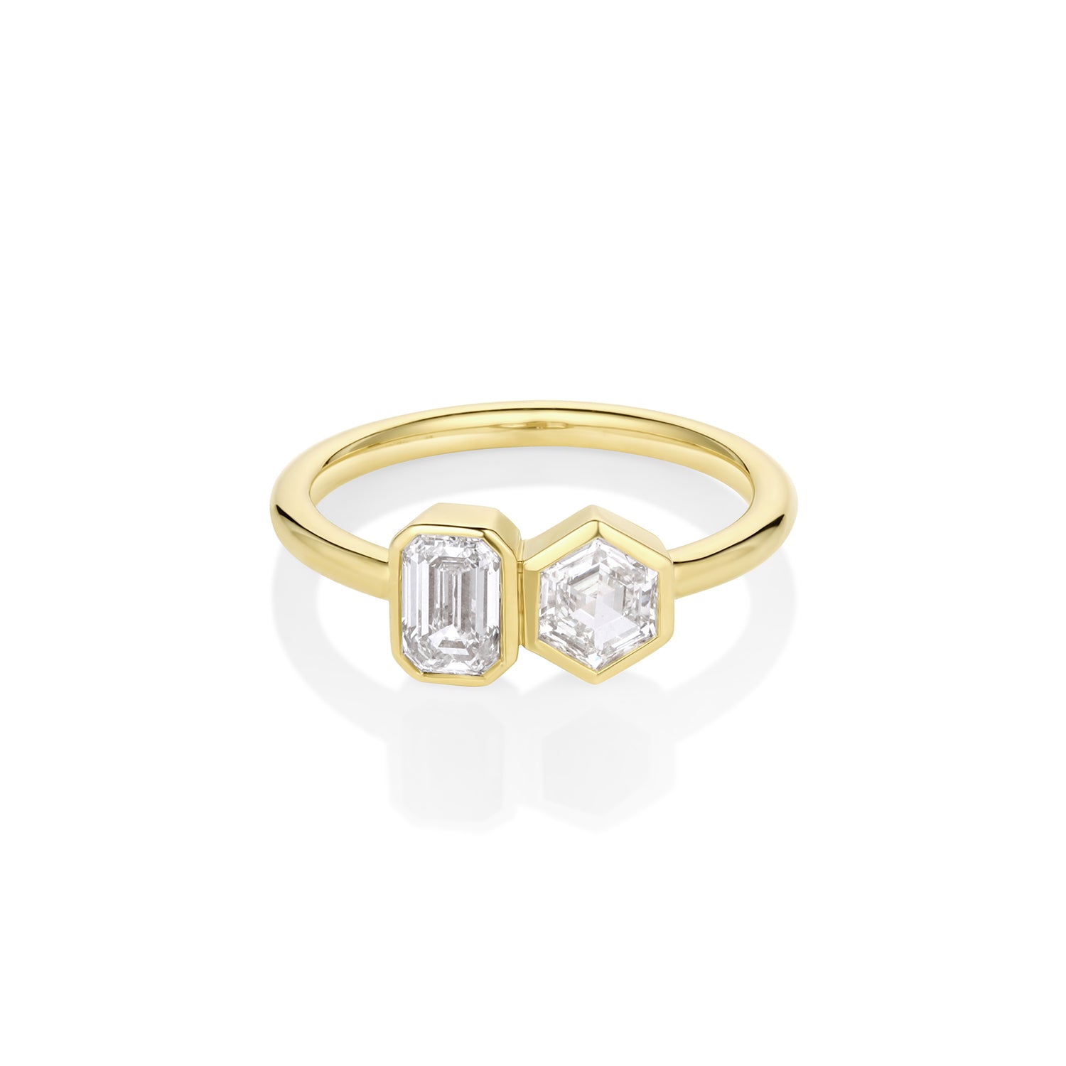 0.89tcw Diamond Toi et Moi Ring [Yellow Gold]