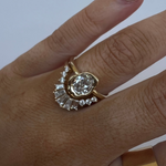 0.92ct Diamond Cushion Abstract Bezel Ring [on hand]