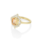 0.93ct Imperial Topaz Scarlette Ring [14 YG side flatlay]