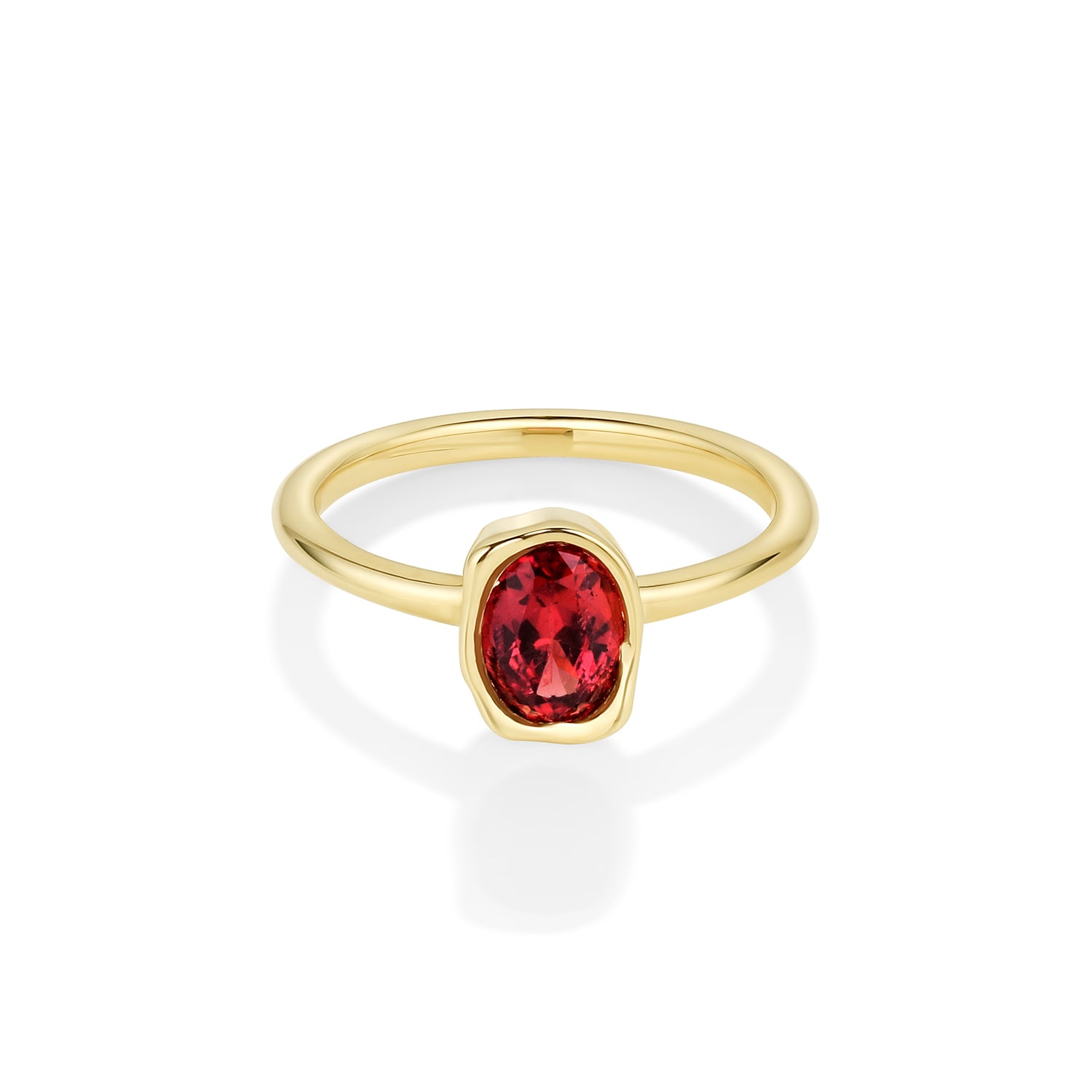 .93ct Malawi Ruby Abstract Bezel Ring