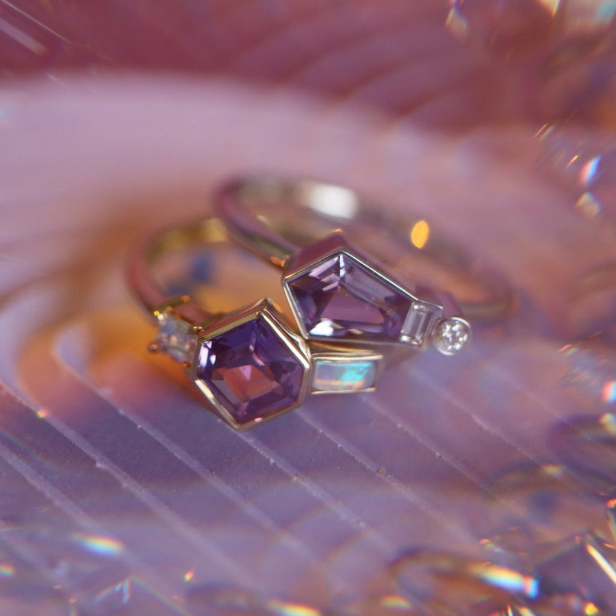 0.97ct Sapphire and Diamond Linear Band - Marrow Fine