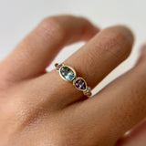 0.97tcw Sapphire and 0.07ct Diamond Linear Band [on hand]