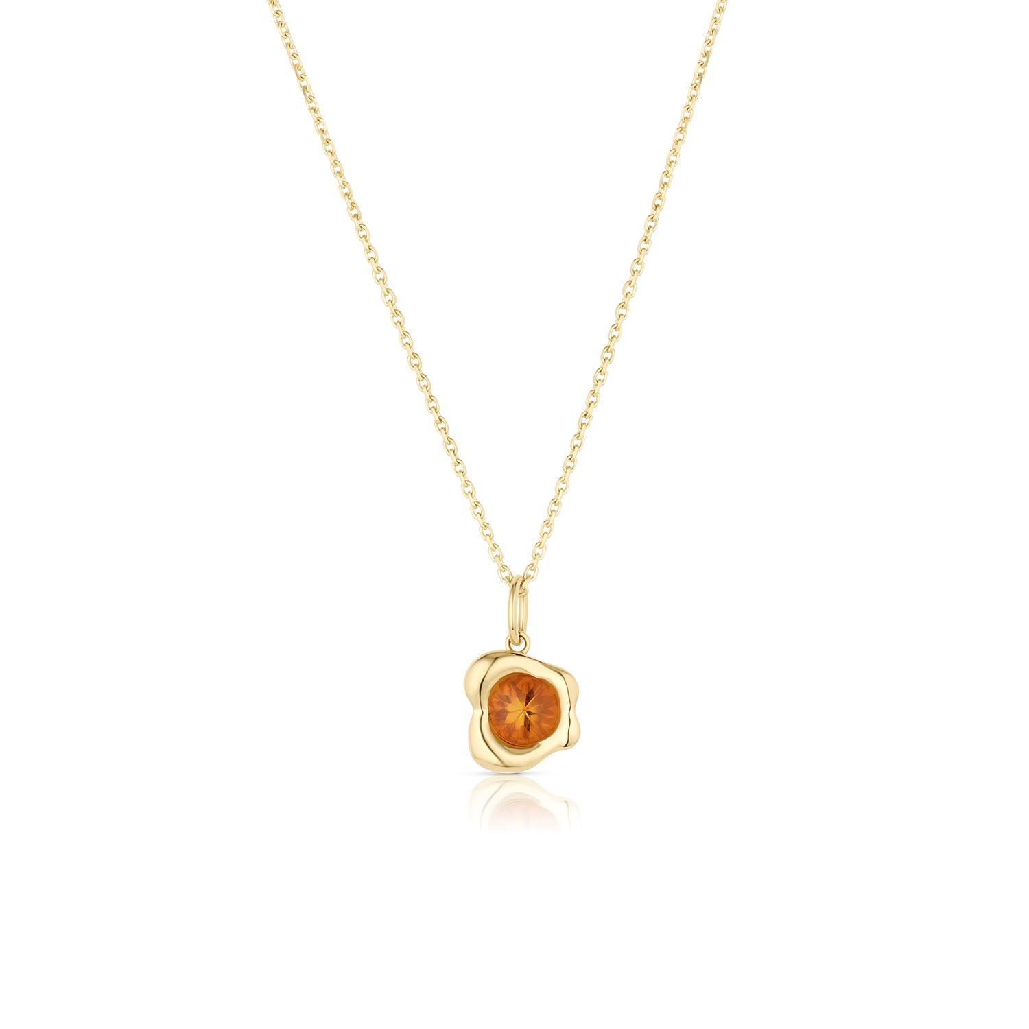 1.07ct Citrine Abstract Bezel Pendant