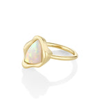 1.45ct Australian Opal Abstract Bezel Ring Side View