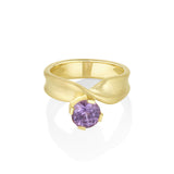 1.45ct Purple Sapphire Twist Ring [front view]