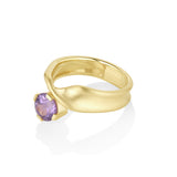 1.45ct Purple Sapphire Twist Ring [side view]