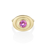 1.50ct Pink Sapphire In-Orbit Ring [Yellow Gold]