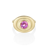 1.50ct Pink Sapphire In-Orbit Ring [Yellow Gold]