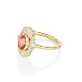 1.51ct Padparadscha Ballerina Ring side view