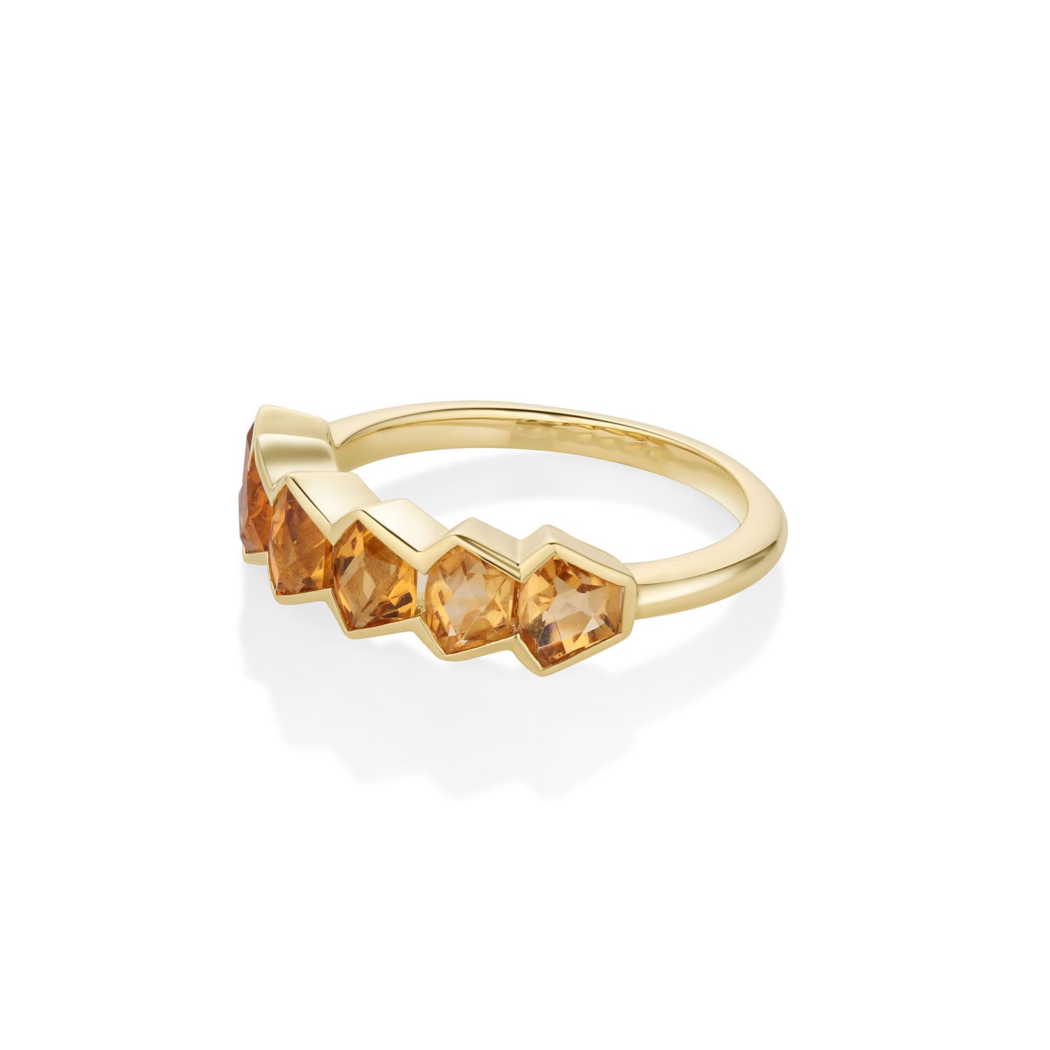 1.53ct Citrine Harley Fancy Shape Ring side view