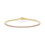 1.53tcw Lavender Sapphire Tennis Bracelet [Yellow Gold]