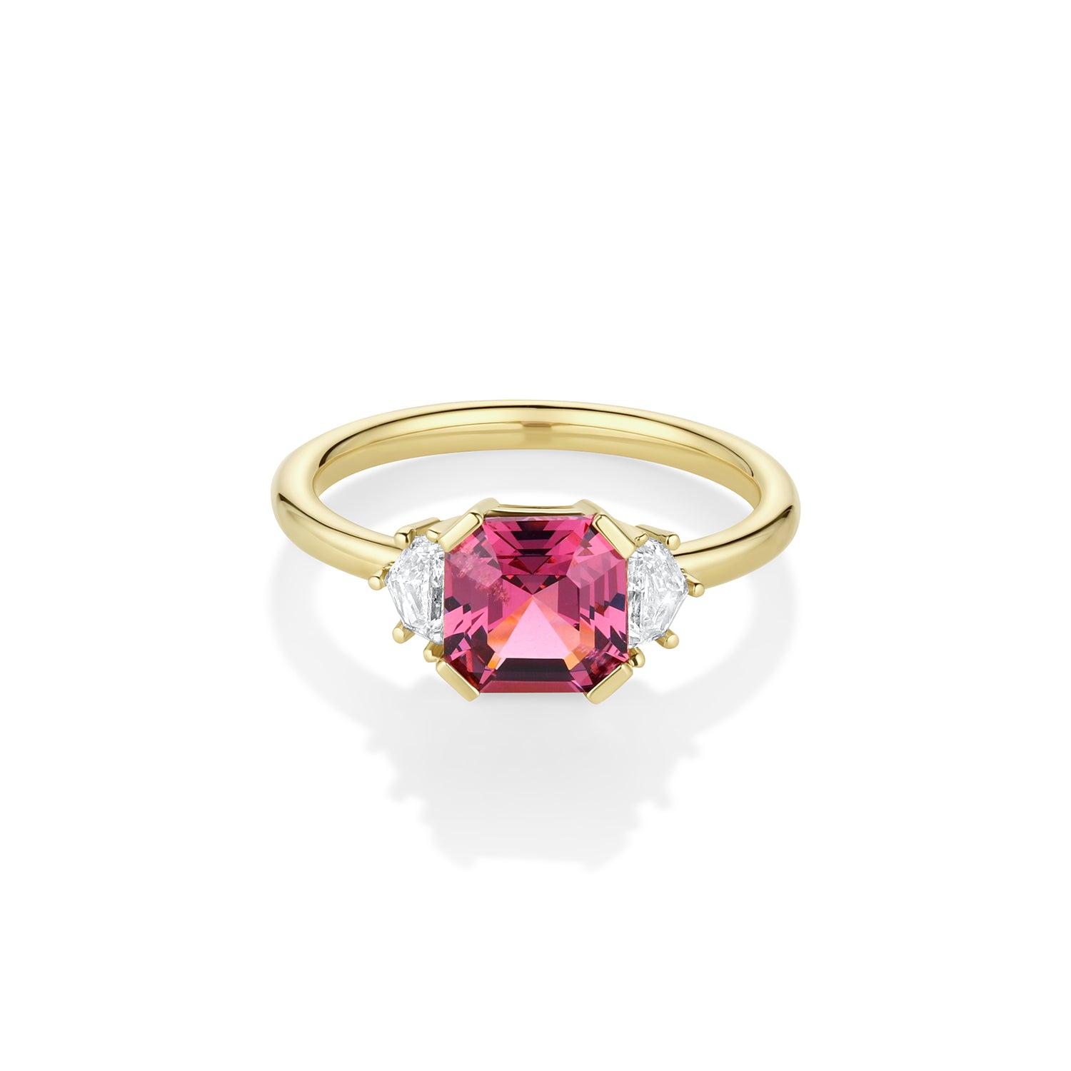 1.54ct Spinel and Cadillac Diamond Ring [front flat lay]