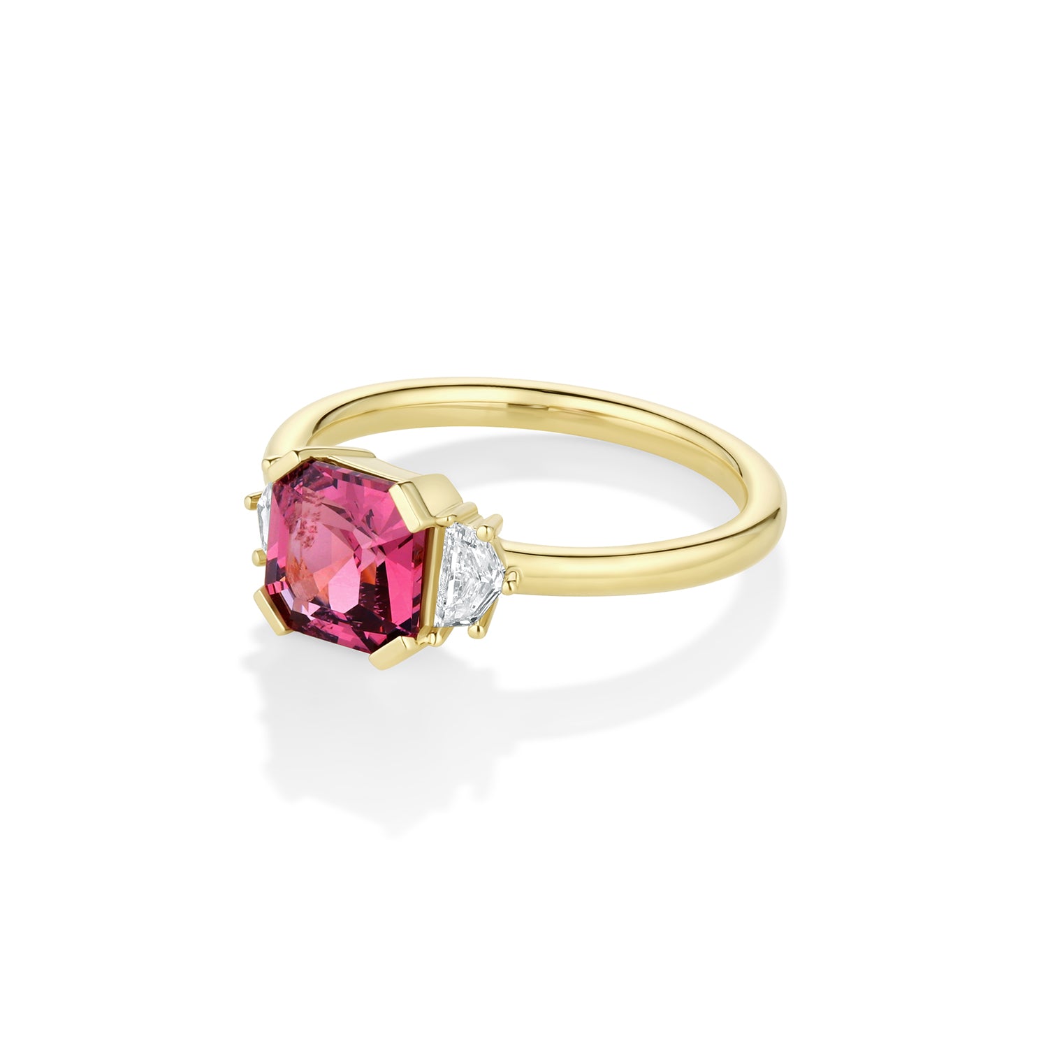 1.54ct Spinel and Cadillac Diamond Ring [side view]