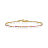 1.56tcw Rose Sapphire Tennis Bracelet