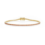 1.57tcw Persimmon Sapphire Tennis Bracelet