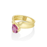 1.58ct Purple/Pink Sapphire Twist Ring [side view]