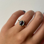 1.58ct Color Change Sapphire Abstract Bezel Ring [on hand]