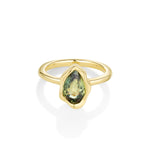 1.60ct Sapphire Pear Abstract Bezel Ring [Yellow Gold]