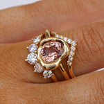 1.75ct Lotus Garnet Snakehead Abstract Bezel Ring on hand