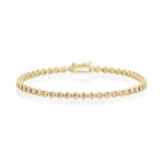 1.86tcw Grayish Champagne Sapphire Tennis Bracelet [flat lay]