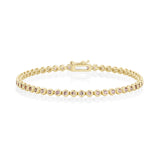 1.86tcw Grayish Champagne Sapphire Tennis Bracelet [flat lay]