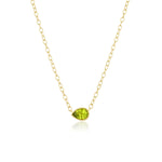 1.90ct Peridot Pear Shape Necklace [front view]