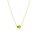 1.90ct Peridot Pear Shape Necklace [front view]