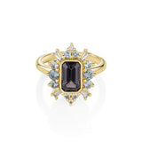 2.04ct Spinel and Sapphire Ballerina Ring [Yellow Gold]