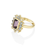 2.04ct Spinel and Sapphire Ballerina Ring side view