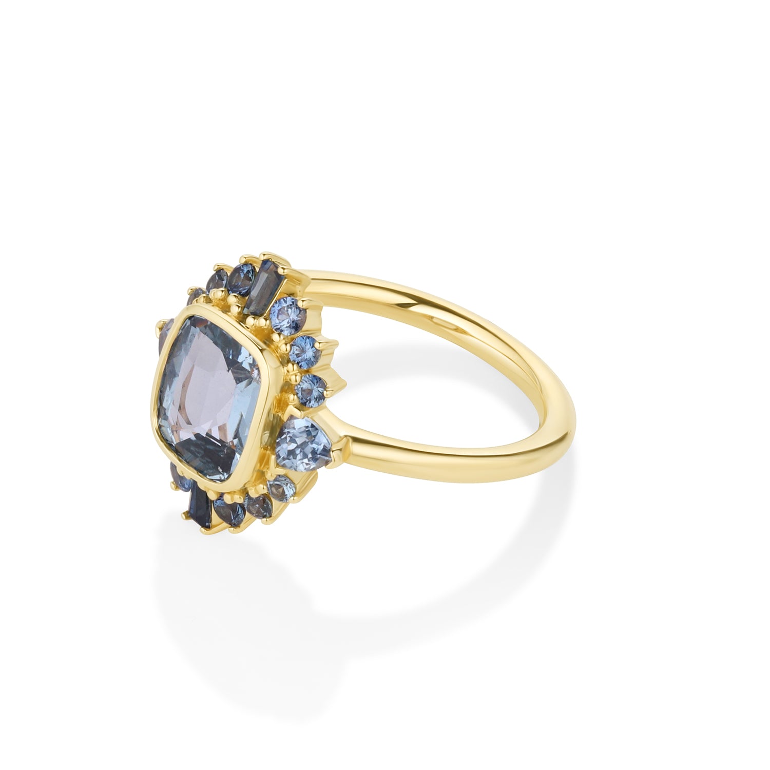 2.10ct Sapphire Ballerina Ring side view