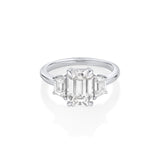 2.18ct Diamond and 0.62tcw Diamond Three Stone Ring