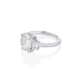 2.18ct Diamond and 0.62tcw Diamond Three Stone Ring