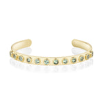 2.24tcw Green Sapphire Everyday Cuff [Yellow Gold]