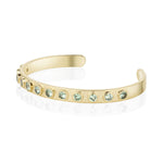 2.24tcw Green Sapphire Everyday Cuff side view