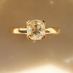 2.30ct Old Mine Diamond Ring flat lay