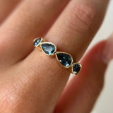 2.35tcw Sapphire Pear Shape Band [on hand]