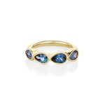 2.35tcw Sapphire Pear Shape Band [front flat lay]