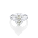 2.51ct Antique Moval Diamond Ring [white gold]